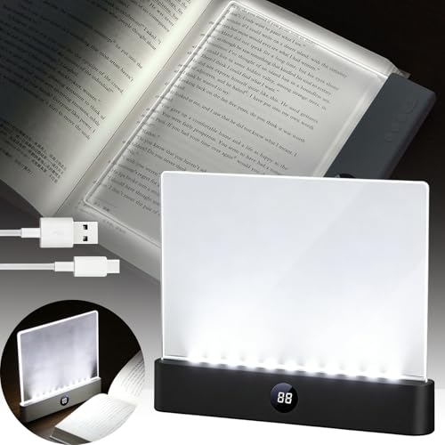 Listado de Iluminación para lectura comprados en linea. 42 Luz de Lectura LED Inteligente, Lampara Regulable Recargable para Libro, Panel de Lectura LED con 3 Colores, Temporizador y Diseño Ligero, Ideal para Leer Libros en la Cama y...