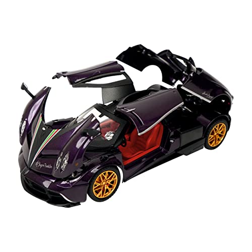 Image of WireScorts 1:24 Scale Die-Cast Pagani Huayra Large with 4 Openable Doors Pull Back Action, Working Lights, Movable Front Wheels & Working Horn - Multi Color