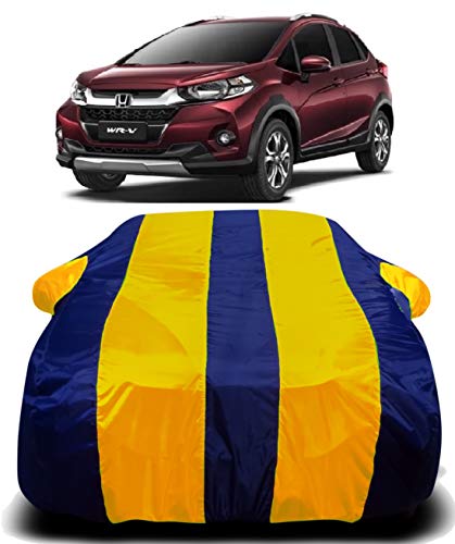 Image of Waterproof Car Cover Compatible for Honda WR-V with Ultra Surface Body Protection (Yellow Stripes)