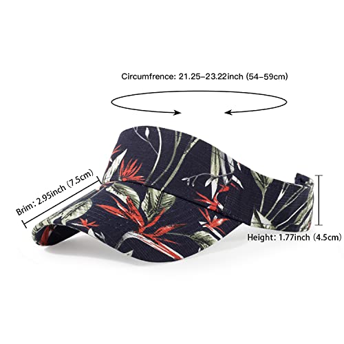 Image of HH HOFNEN Sports Sun Visor Hats Cotton Twill Ball Adjustable Sun Caps for Men Women