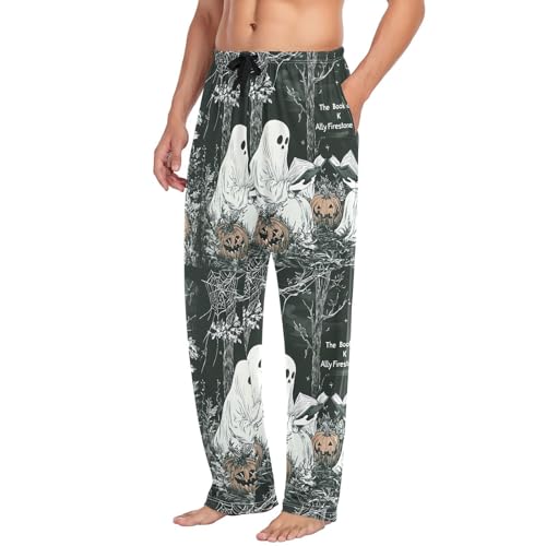 Two Spirits Men's Cotton Pajama Pants with Pockets and Drawstring Comfortable and Stylish,S4