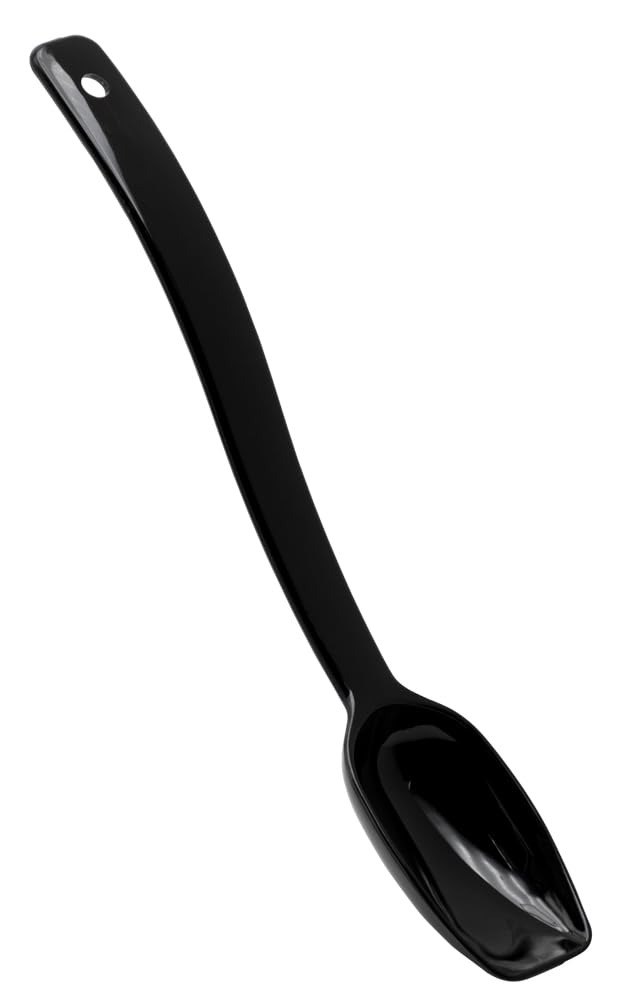 .5 oz. Black Plastic Salad Bar Spoon, Pack of 6