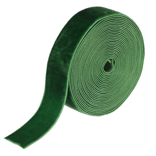 MECCANIXITY Ruban velours 1 po x 5 verges vert foncé