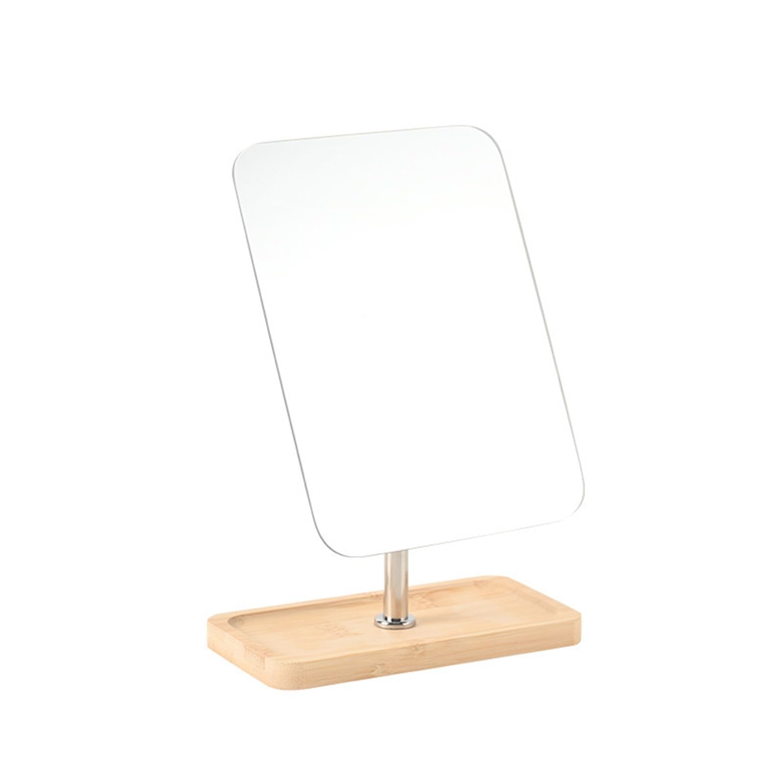 KTMBOHU Desktop Bamboo Stowable Makeup Mirror Women's Vanity Mirror Portable Girls Dormitory Bedroom High-definition Desktop Mirror