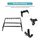 AYNEFY Gitarrenständer 5 Fach Gitarren Ständer Metall Gitarre Display Stand Universal Halterung Organizer Faltbare Rack für Akustik, Bass, E-Gitarre, Gitarrensammler