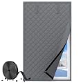 AGHITG Window Insulation for Winter, Thicken Cotton Layer Thermal Window Cover 26" x 38", Heavy Duty Window Insulation Kit Fit Most Window for Keep Heat, Grey