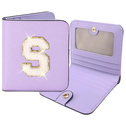 Image of RNIEGA Initial Wallet Women Small Teen Girl Gifts Trendy Stuff Girls Wallets Personalized Christmas Birthday Gift for Women Friends Daughter Granddaughter 6 7 8 9 10 11 12 13 Year Old Purple S