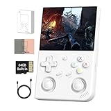 RG35XX Pro Handheld Game Consoles RG35XXPro Retro Gaming Console with 64GB Card 4353 Games Video Game Console Linux 64 Portable Pocket Arcade Support 30+ Simulators WiFi Bluetooth HD Output White