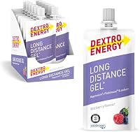 Dextro Energy Long Distance Gel Wildberry + Magnesium und Natrium - 12x50ml (12er Pack) - High Carb Energy Gel mit Palatinose und Elektrolyte