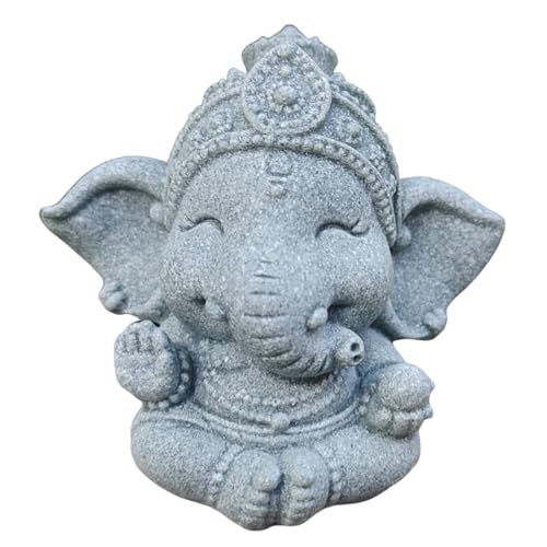 Estatua pequeña de elefante de arenisca para decoración miniatura 1