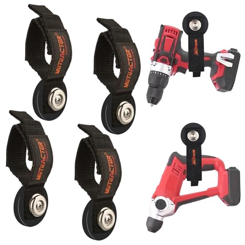 Image of MUTUACTOR Strong Magnetic Hooks with Storage Straps, Φ1.96 inch Anti-Slip Rubber Coated Heavy Duty Hooks,4PCS Universal Carrying Storage Extension Cords, Hoses, Ropes Organization in Garage Workshop RVs