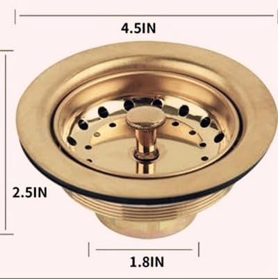 Colador para fregadero WSFEGL acero inoxidable dorado miniatura 2