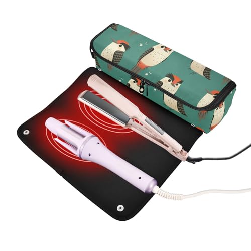 Bolsa de viaje para plancha de cabello y tapete resistente al calor miniatura 2