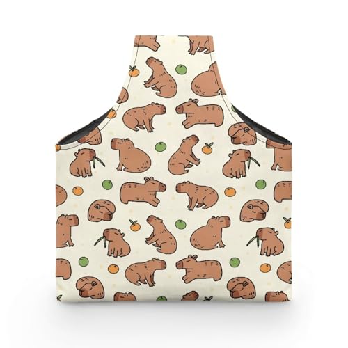 Image of KUIFORTI Yarn Bag Capybara Knitting Bag Crochet Bag, Yarn Storage Bag Organizer Travel Wrist Bag, Yarn Tote Bags for Crocheting on The Go Large Size