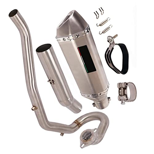 Escape completo 51mm para Yamaha XG250 Tricker con tubo de enlace medio de acero inoxidable