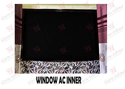 Image of Waterproof Polyester Window AC Cover 1.5 Ton - Indoor & Outdoor Combo Set with Elastic fit | All-Weather Dustproof UV & Scratch Protection, Durable Secure Fit-(Black)