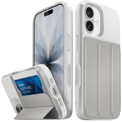 Coque iPhone 17 en cuir VENA vCommute beige nude chic et haute protection