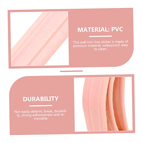 Homoyoyo Adesivo De Parede De Rodapé Com 3 Rolos Adesivo De Borda Linha De Canto De Parede Forro Aut