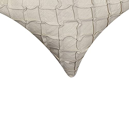 Image of SAJAVAT HOME CC448A Cotton Embroidery Cushion Cover (Pack of 1) Exclusive Edition 18x18 INCHES / 45x45 cm Off White (Off White, Cotton)