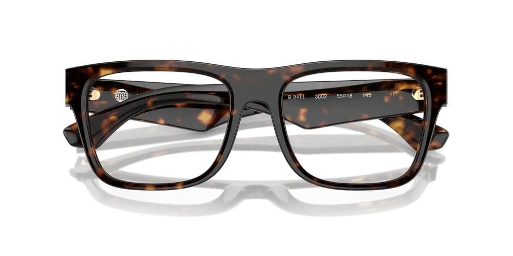 メガネ BURBERRY Woman Optical frames Brown 0BE2411 3002 BURBERRY Eyeglasses BE 2411 3002 Dark Havana Demo Lens at