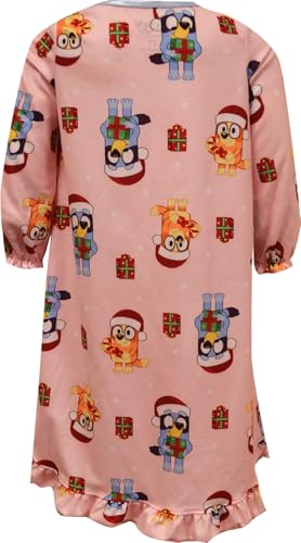 Girls Bluey and Bingo Christmas Holiday Flannel Nightgowns2