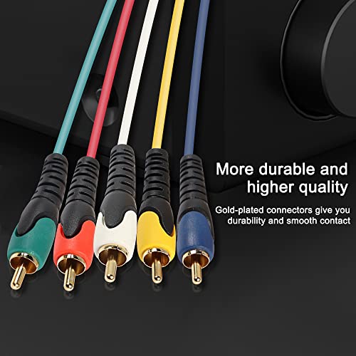 Meiriyfa 111 5-Rca Male Rgb Component Audio Video Cable,5-Rca Male To 5Rca Male Gold Plated Cable thumb #7