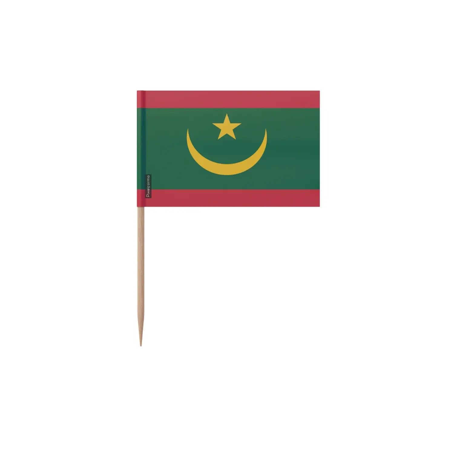 Cure-dents drapeau Mauritanie 10cm pour soirées à thème et célébrations culturelles