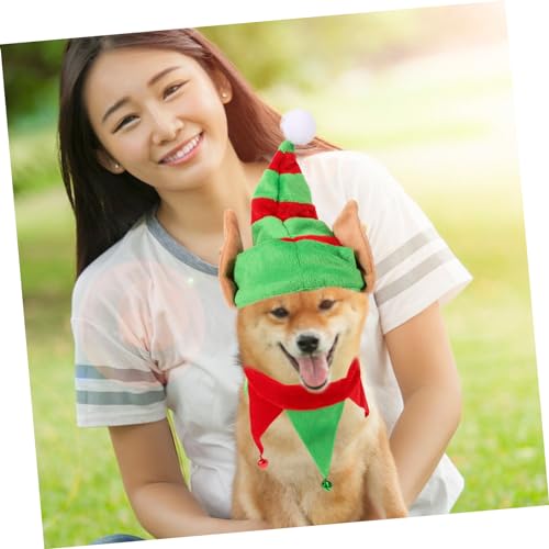 Set de Sombrero y Collar Navideño para Mascotas miniatura 3