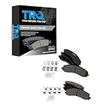 TRQ Front and Rear Ceramic Brake Pad Set Compatible with 2019-2022 Ram 2500 2019-2022 3500