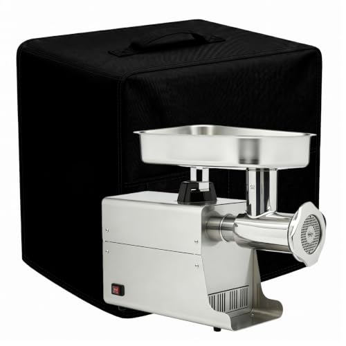 Meat Grinder Dust Cover,Food Slicer Cover for LEM Products BigBite #8 Meat Grinder,High Density Waterproof and Dustproof - 21" L x 9.8" W x 16.3" H.(Black,Cover Only)