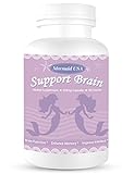 M.U Magic Brain Formula Mermaid USA Support Brain Memory Focus Clarity Energy and Sleep -Green and Natural Non-GMO 90Capsules