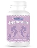 M.U Magic Brain Formula Mermaid USA Support Brain Memory Focus Clarity Energy and Sleep -Green and Natural Non-GMO 90Capsules