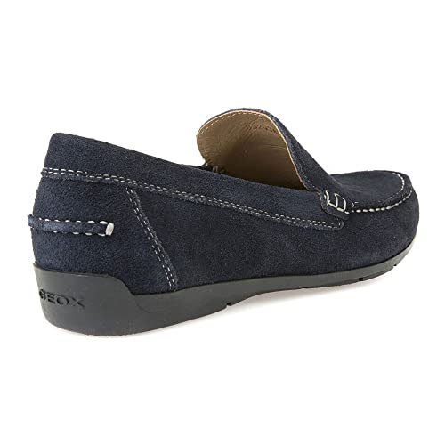 Geox U Siron A, Mocasines Hombre, Azul Blue, 44 EU