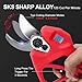 Electric Pruning Shears, Cordless Pruner Branch Cutter with LCD Display Screen, Rechargeable Battery and 28MM Cutting Diameter, Efficient Cutting and Removable Battery, for All Types Of Gardens