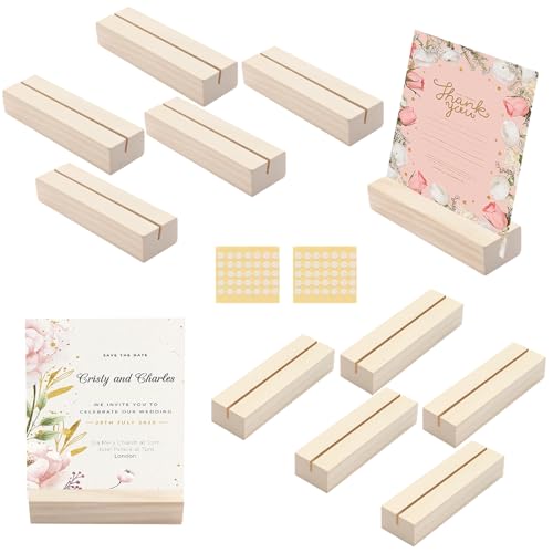 Luxoraiova Kartenhalter Holz 10 Stück – Tischkartenhalter aus Holz, 5...