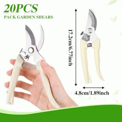 20 tijeras de podar florales para jardín 6.9 pulgadas miniatura 2
