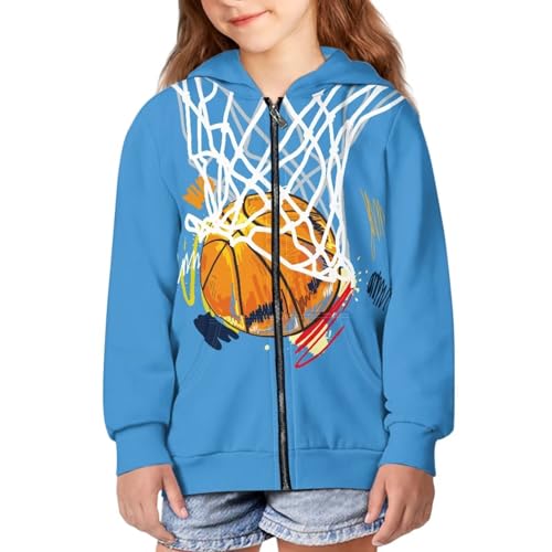 Image of Coloranimal Unisex Girls Boys Long Sleeve Casual Hoodies & Sweatshirts Tops Kids Zip Up Jacket Coat Age 6-16 Year