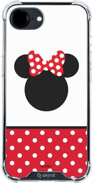 Skinit Clear Phone Case Compatible with iPhone 16e - Officially Licensed Disney Minnie Mouse Symbol Design
