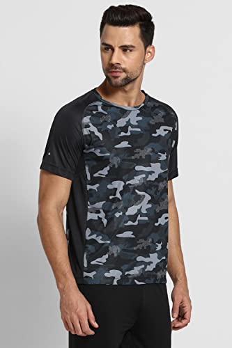Image of Van Heusen Men Polyester Active Sports Swift Dry Regular Fit T-Shirt - Anti Microbial, Crew Neck