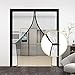 Transparent Insulated Door Curtain, Magnetic Thermal Door Cover Screen Door Self-Closing Privacy Magnetic Screen Door Hands Free for Patio, Bedroom, Air Conditioner Room, Fits Doors up to 60