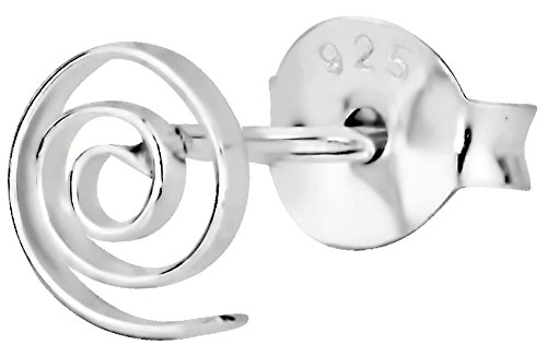 Forbidden Body Jewelry Cartilage Earring Stud: Sterling Silver Tiny Celtic Spiral Cartilage Earring (Sold Individually)