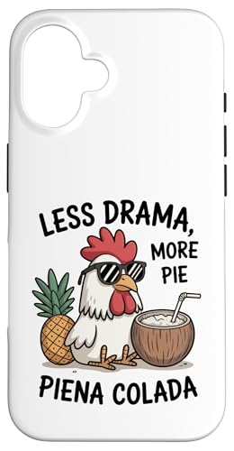 Less Drama More Pie Piena Colada �`�L�� �g���s�J���h�����N �X�}�z�P�[�X iPhone 16 �p