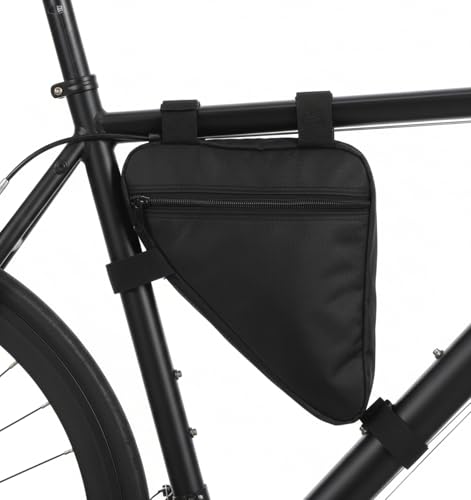 ValueBargain Bike Bag Frame, Bike Bags for Bicycles, Lightweight Cycling Storage Pouch for Road and Mountain Bikes (Black)