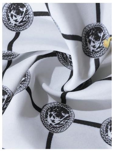 WDIRARA Men's Baroque Printed Dress Shirts Short Sleeve Button Down Business Dress Shirts4