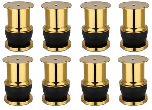 Image of JAGGER JAG410 4 inch INCH SS Steel Furniture Support Leg for Sofa, Bed, Cabinet, Wardrobe & Table | SS Strong & Durable Cabinet Support Leg | Easy Fit, Long-Lasting (8, Gold /Black)