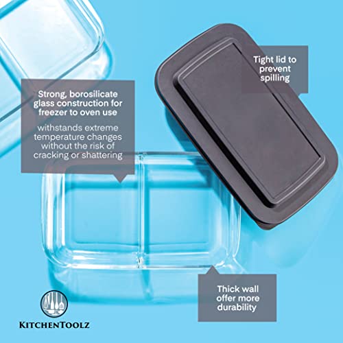 Pack Of 2 Divided Glass Casserole Baking Dish, Rectangular Bakeware Set 2.3 Qt Each, Oven To Table Clear Glass Lasagna Pan With Divider #TOP6