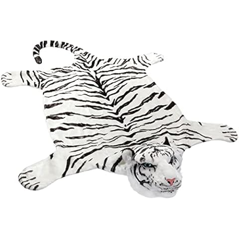 Brubaker Piel de Tigre Blanco - Alfombra para la Chimenea Cover