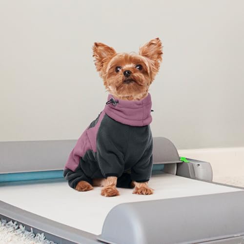 Hundepullover XL, Hundejacke Fleece Hundemantel für Mittlere Hunde, Onesie Hundeoverall Mit Beinen, Hunter Anzug (Rosa, XL)