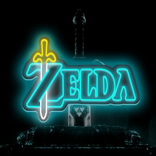 ZELDA Game Elements Logo LED Néon Cadeau pour les amis et la famille Interrupteur d'alimentation...