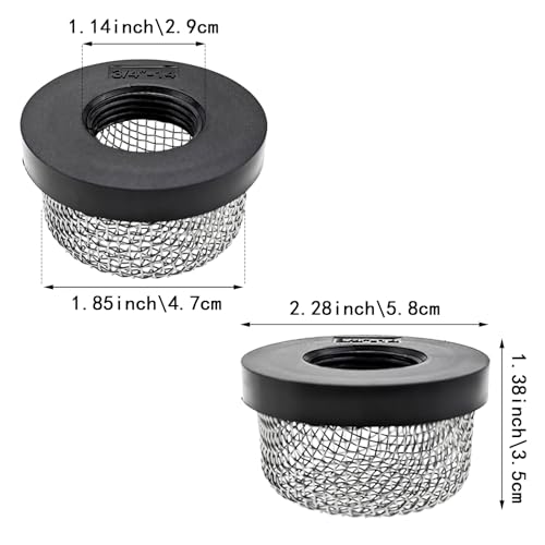 Capiant 3 Pack Stainless Steel Strainer ¾ Inch -14, Aerator Screen Wire Mesh Compatible With Livewell Pump, Stainless Steel Mesh Aerator Screen Strainer, Industrial Plumbing Inline Strainers thumb #1